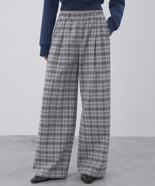 EIGHTHMONTH(エイスマンス)の「リラックスチェックパンツ EM25a086【EIGHTHMONTH】(その他パンツ・レディース・グレー・S/M/L)」の4枚目の写真