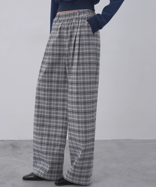 EIGHTHMONTH(エイスマンス)の「リラックスチェックパンツ EM25a086【EIGHTHMONTH】(その他パンツ・レディース・グレー・S/M/L)」の5枚目の写真