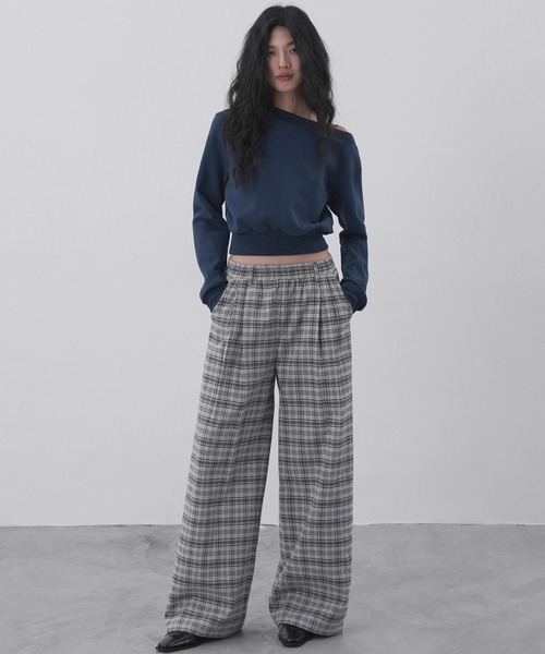 EIGHTHMONTH(エイスマンス)の「リラックスチェックパンツ EM25a086【EIGHTHMONTH】(その他パンツ・レディース・グレー・S/M/L)」の8枚目の写真