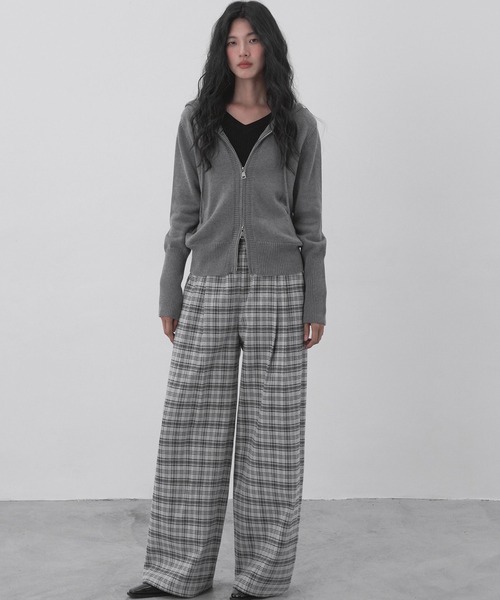 EIGHTHMONTH(エイスマンス)の「リラックスチェックパンツ EM25a086【EIGHTHMONTH】(その他パンツ・レディース・グレー・S/M/L)」の10枚目の写真