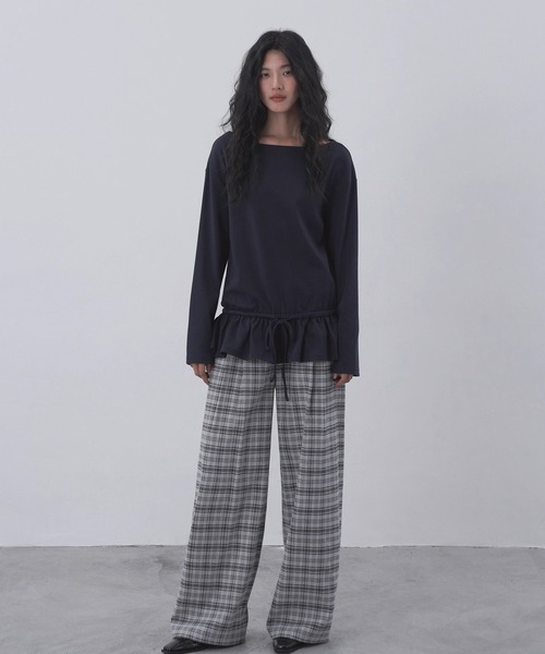 EIGHTHMONTH(エイスマンス)の「リラックスチェックパンツ EM25a086【EIGHTHMONTH】(その他パンツ・レディース・グレー・S/M/L)」の12枚目の写真