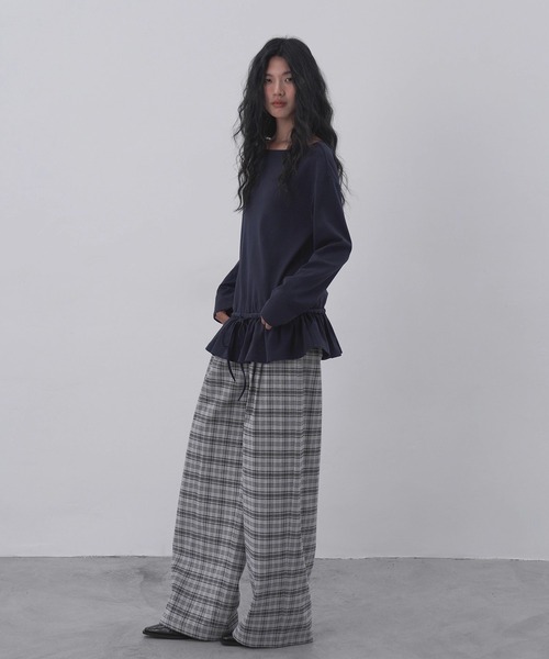 EIGHTHMONTH(エイスマンス)の「リラックスチェックパンツ EM25a086【EIGHTHMONTH】(その他パンツ・レディース・グレー・S/M/L)」の13枚目の写真