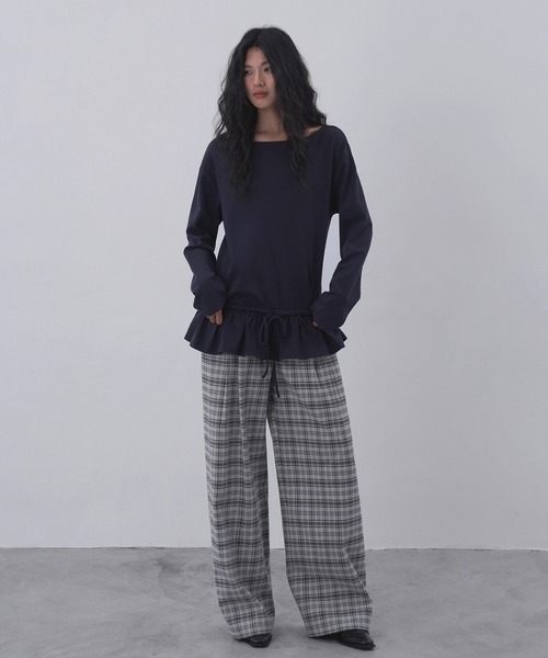 EIGHTHMONTH(エイスマンス)の「リラックスチェックパンツ EM25a086【EIGHTHMONTH】(その他パンツ・レディース・グレー・S/M/L)」の14枚目の写真