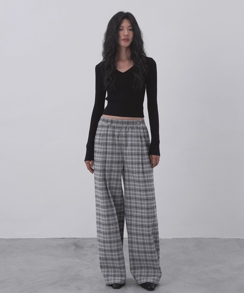EIGHTHMONTH(エイスマンス)の「リラックスチェックパンツ EM25a086【EIGHTHMONTH】(その他パンツ・レディース・グレー・S/M/L)」の15枚目の写真