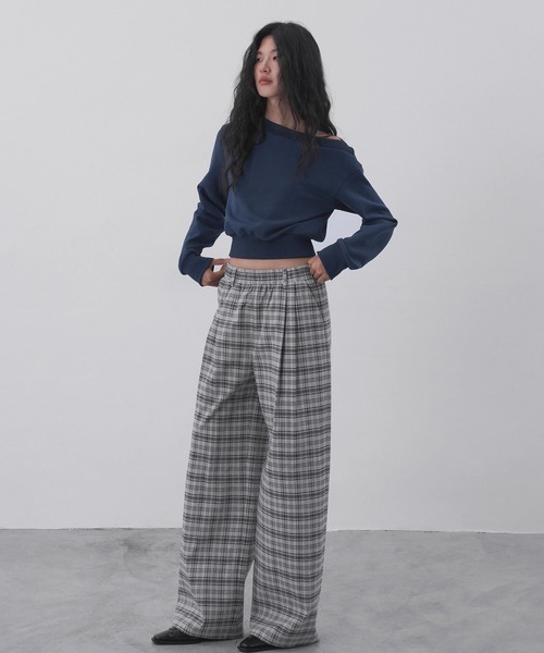 EIGHTHMONTH(エイスマンス)の「リラックスチェックパンツ EM25a086【EIGHTHMONTH】(その他パンツ・レディース・グレー・S/M/L)」の9枚目の写真
