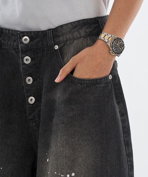 WISH FOR EVER(ウィッシュフォーエバー)の「【 3color / 3size 】ASSORT WIDE CURVE DENIM / アソートワイドカーブデニム(デニムパンツ・メンズ・インディゴブルー/ブラック/ライトブルー・MEDIUM/LARGE/SMALL)」の10枚目の写真