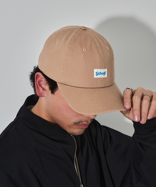 schott(ショット)の「【SCHOTT】ショット WASHED 6P CAP ユーズド加工 ロゴプレートキャップ ユニセックス SC155 CBS(キャップ・メンズ・ベージュ/ブラック/アイボリー・FREE)」の3枚目の写真
