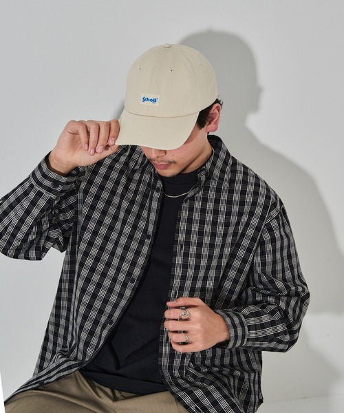 schott(ショット)の「【SCHOTT】ショット WASHED 6P CAP ユーズド加工 ロゴプレートキャップ ユニセックス SC155 CBS(キャップ・メンズ・ベージュ/ブラック/アイボリー・FREE)」の13枚目の写真