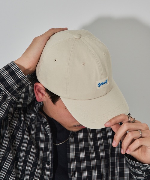 schott(ショット)の「【SCHOTT】ショット WASHED 6P CAP ユーズド加工 ロゴプレートキャップ ユニセックス SC155 CBS(キャップ・メンズ・ベージュ/ブラック/アイボリー・FREE)」の11枚目の写真