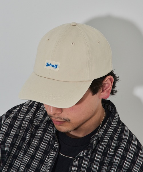 schott(ショット)の「【SCHOTT】ショット WASHED 6P CAP ユーズド加工 ロゴプレートキャップ ユニセックス SC155 CBS(キャップ・メンズ・ベージュ/ブラック/アイボリー・FREE)」の12枚目の写真