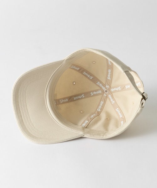 schott(ショット)の「【SCHOTT】ショット WASHED 6P CAP ユーズド加工 ロゴプレートキャップ ユニセックス SC155 CBS(キャップ・メンズ・ベージュ/ブラック/アイボリー・FREE)」の19枚目の写真