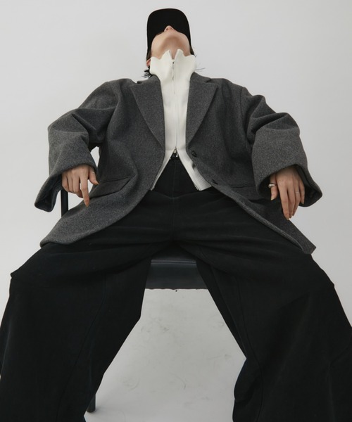 VION(ヴィオン)の「サイドタックワイドパンツ / Side Tuck Wide Pants(チノパンツ・レディース・ブラック/ブラウン・MEDIUM/LARGE)」の11枚目の写真