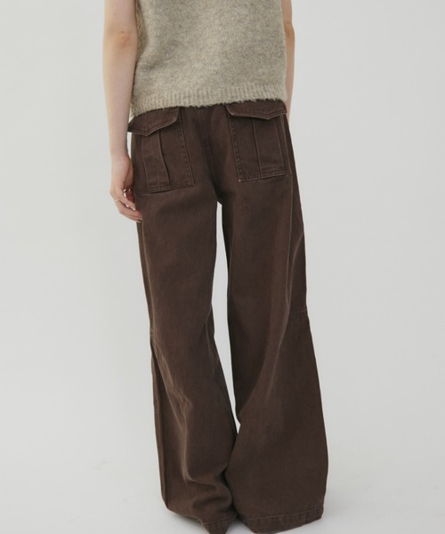 VION(ヴィオン)の「サイドタックワイドパンツ / Side Tuck Wide Pants(チノパンツ・レディース・ブラック/ブラウン・MEDIUM/LARGE)」の16枚目の写真