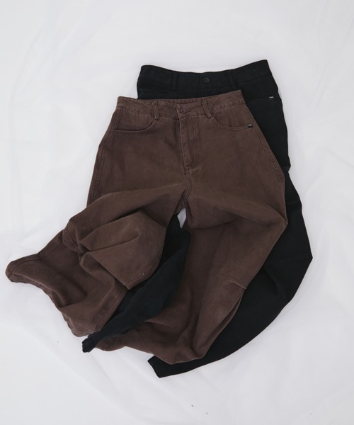 VION(ヴィオン)の「サイドタックワイドパンツ / Side Tuck Wide Pants(チノパンツ・レディース・ブラック/ブラウン・MEDIUM/LARGE)」の19枚目の写真