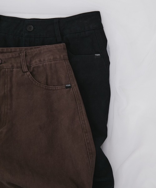 VION(ヴィオン)の「サイドタックワイドパンツ / Side Tuck Wide Pants(チノパンツ・レディース・ブラック/ブラウン・MEDIUM/LARGE)」の20枚目の写真