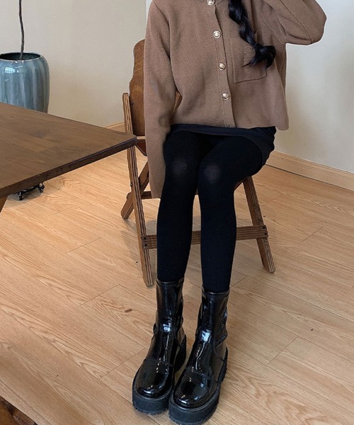 IRADOWL（アイラドール）の「厚手リブタイツ（タイツ/ストッキング・レディース・ブラック/ダークグレー/ライトグレー・FREE）」の7枚目の写真