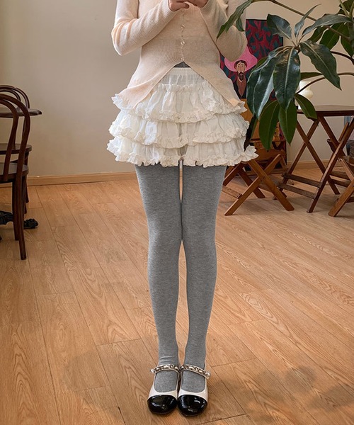 IRADOWL（アイラドール）の「厚手リブタイツ（タイツ/ストッキング・レディース・ブラック/ダークグレー/ライトグレー・FREE）」の5枚目の写真