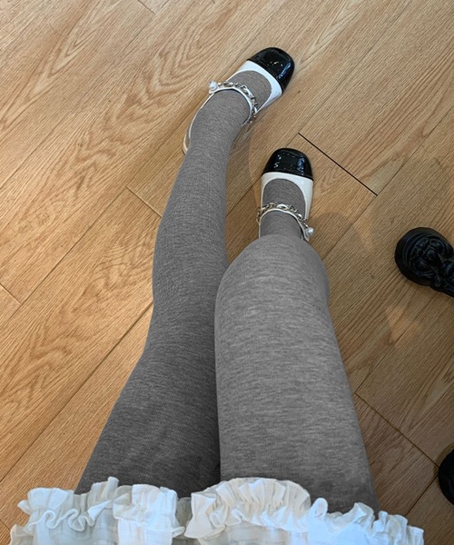 IRADOWL（アイラドール）の「厚手リブタイツ（タイツ/ストッキング・レディース・ブラック/ダークグレー/ライトグレー・FREE）」の6枚目の写真