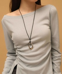 CEMONEMO（セモネモ）の「ニュアンス メタルモチーフ コード ロング ネックレス（ネックレス）」