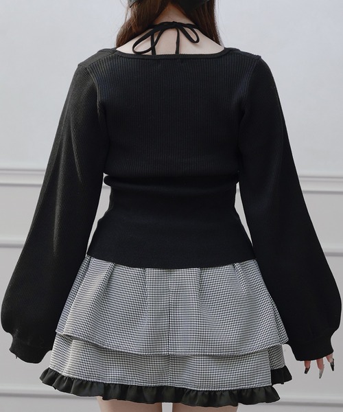 ハシゴレースアンサンブルニット ハシゴレースアンサンブルニット（カーディガン/ボレロ）｜Pal