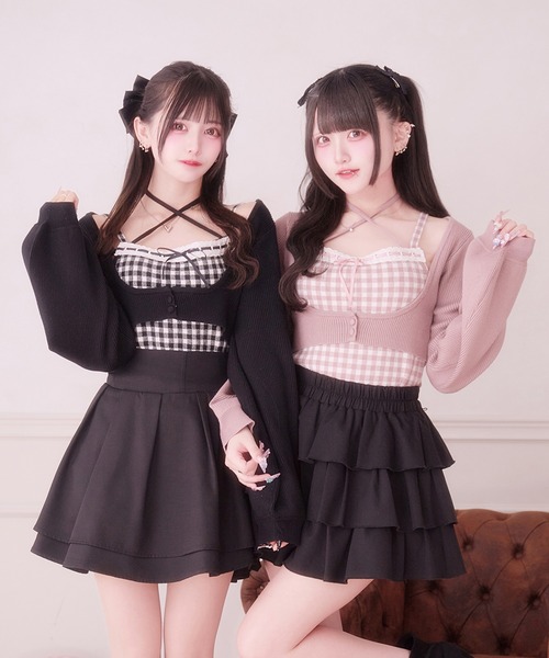 ハシゴレースアンサンブルニット（ニット/セーター）｜Pal elfy（パル