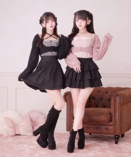 ハシゴレースアンサンブルニット（ニット/セーター）｜Pal elfy（パル