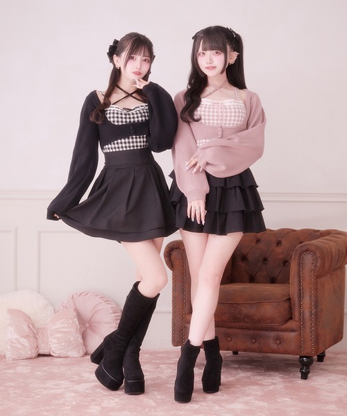 ハシゴレースアンサンブルニット（ニット/セーター）｜Pal elfy（パル