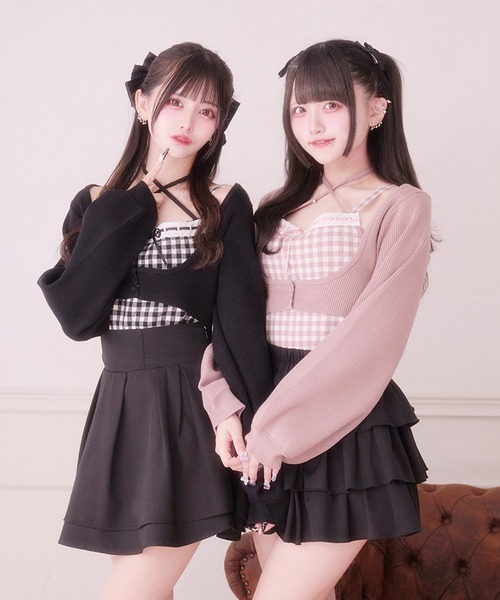 ハシゴレースアンサンブルニット（ニット/セーター）｜Pal elfy（パル