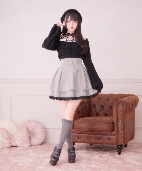 ハシゴレースアンサンブルニット（ニット/セーター）｜Pal elfy（パル