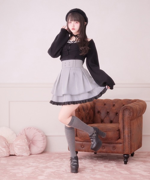 Pal elfy（パルエルフィー）の「ハシゴレースアンサンブルニット