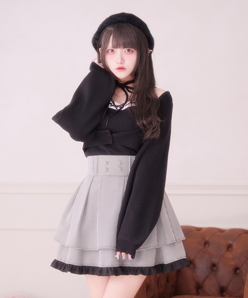 ハシゴレースアンサンブルニット（ニット/セーター）｜Pal elfy（パル