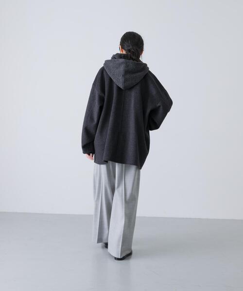 かぐれ（カグレ）の「ヤクウールフードマフラー（マフラー・レディース・モカ/チャコールグレー・FREE）」の13枚目の写真