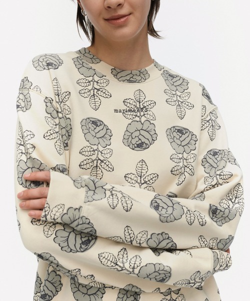marimekko（マリメッコ）の「【kioski】 Loisto Vihkiruusu / shirt（スウェット・レディース・ベージュ・X-SMALL/SMALL/MEDIUM）」の8枚目の写真