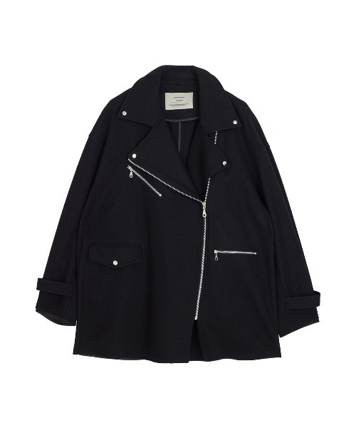 Ameri（アメリ）の「WOOL RIDERS COAT（ピーコート・レディース・アイボリー/ブラック・FREE）」の18枚目の写真