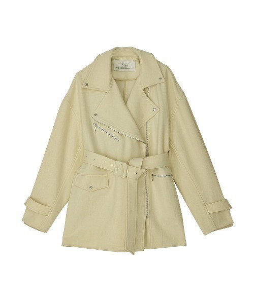 Ameri（アメリ）の「WOOL RIDERS COAT（ピーコート・レディース・アイボリー/ブラック・FREE）」の11枚目の写真