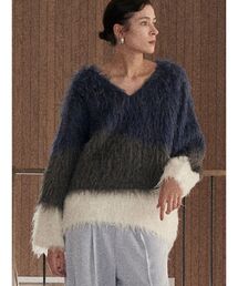 ELENDEEK | マルチカラージャガードニット(ニット/セーター)