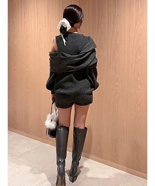 SNIDEL（スナイデル）の「ディフォメーションニットプルオーバー（ニット/セーター・レディース・アイボリー/グレー/レッド・F）」の15枚目の写真