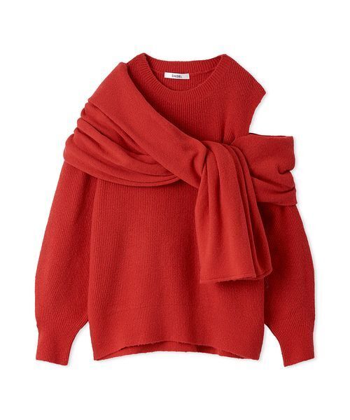 SNIDEL（スナイデル）の「ディフォメーションニットプルオーバー（ニット/セーター・レディース・アイボリー/グレー/レッド・F）」の22枚目の写真