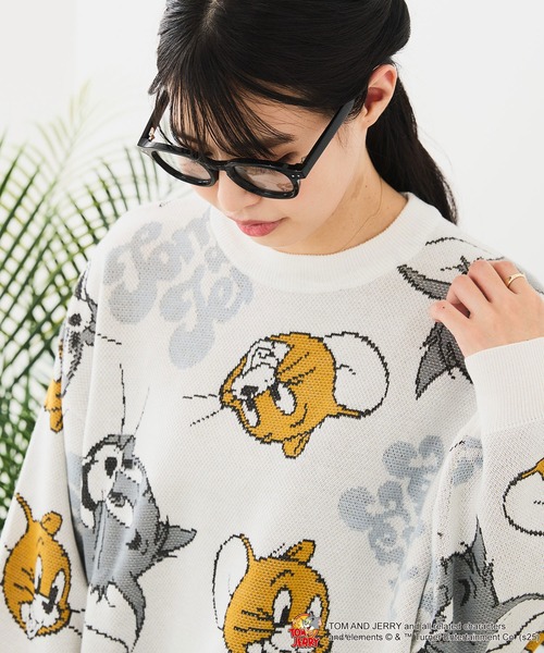 Tom&Jerry(トムアンドジェリー)の「【TOM&JERRY/トムとジェリー】ジャガードニット(ニット/セーター・レディース・ワイン/ブルー/オフホワイト/グレー/ベージュ/ネイビー・LARGE/MEDIUM)」の14枚目の写真