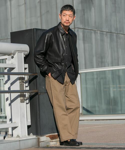 セール】『XLサイズあり』ビーガンファブリックジップブルゾン