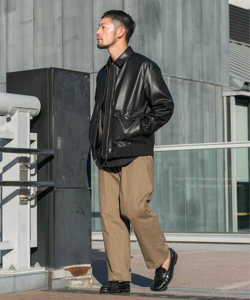 URBAN RESEARCH ROSSO MEN（アーバンリサーチロッソメン）の「『XLサイズあり』ビーガンファブリックジップブルゾン（ブルゾン・メンズ・ブラック・LARGE/X-LARGE/MEDIUM）」の5枚目の写真