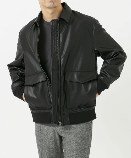 URBAN RESEARCH ROSSO MEN（アーバンリサーチロッソメン）の「『XLサイズあり』ビーガンファブリックジップブルゾン（ブルゾン・メンズ・ブラック・LARGE/X-LARGE/MEDIUM）」の8枚目の写真