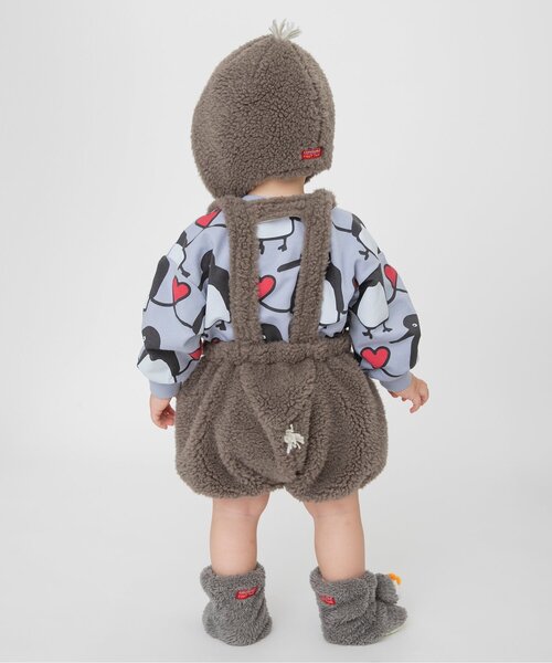 BREEZE(ブリーズ)の「FUN!FAN!アニマル 総柄ボディオール(ロンパース・キッズ・アイボリー/ブルー・70/80)」の6枚目の写真