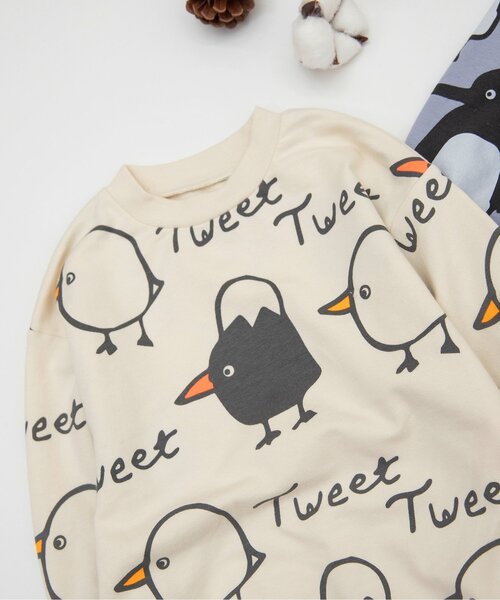 BREEZE(ブリーズ)の「FUN!FAN!アニマル 総柄ボディオール(ロンパース・キッズ・アイボリー/ブルー・70/80)」の8枚目の写真