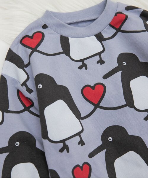 BREEZE(ブリーズ)の「FUN!FAN!アニマル 総柄ボディオール(ロンパース・キッズ・アイボリー/ブルー・70/80)」の9枚目の写真