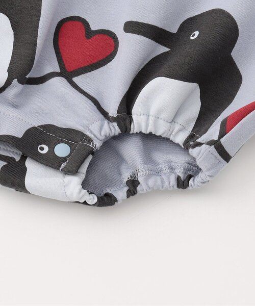 BREEZE(ブリーズ)の「FUN!FAN!アニマル 総柄ボディオール(ロンパース・キッズ・アイボリー/ブルー・70/80)」の3枚目の写真