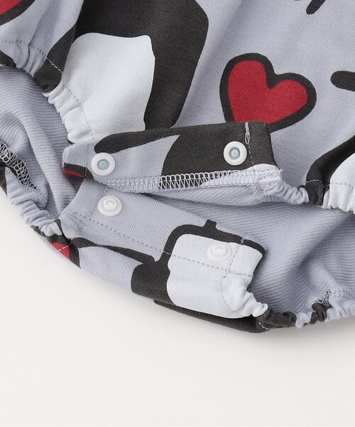 BREEZE(ブリーズ)の「FUN!FAN!アニマル 総柄ボディオール(ロンパース・キッズ・アイボリー/ブルー・70/80)」の4枚目の写真