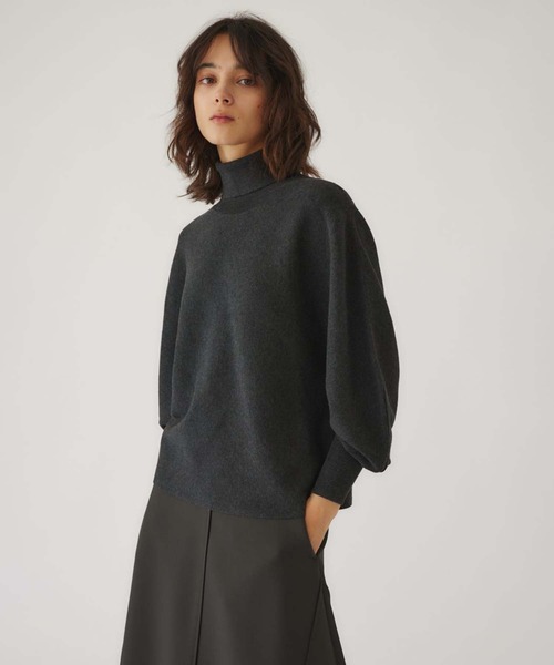 RIM.ARK(リムアーク)の「【RIM.ARK/リムアーク】Dolman wide washable knit/ドルマンワイドウォッシャブルニット(ニット/セーター・レディース・グレー/ブラック/ライトブルー・36)」の3枚目の写真