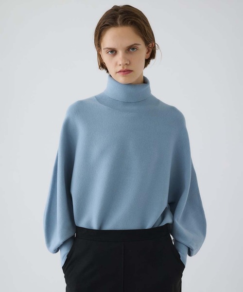 RIM.ARK(リムアーク)の「【RIM.ARK/リムアーク】Dolman wide washable knit/ドルマンワイドウォッシャブルニット(ニット/セーター・レディース・グレー/ブラック/ライトブルー・36)」の7枚目の写真