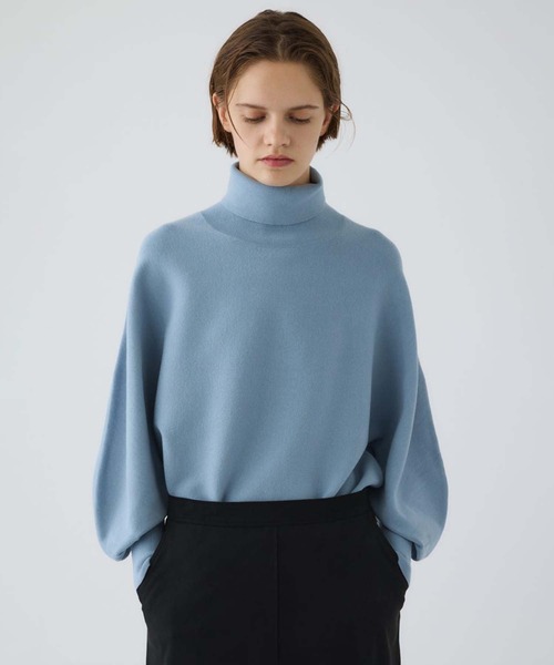 RIM.ARK(リムアーク)の「【RIM.ARK/リムアーク】Dolman wide washable knit/ドルマンワイドウォッシャブルニット(ニット/セーター・レディース・グレー/ブラック/ライトブルー・36)」の8枚目の写真